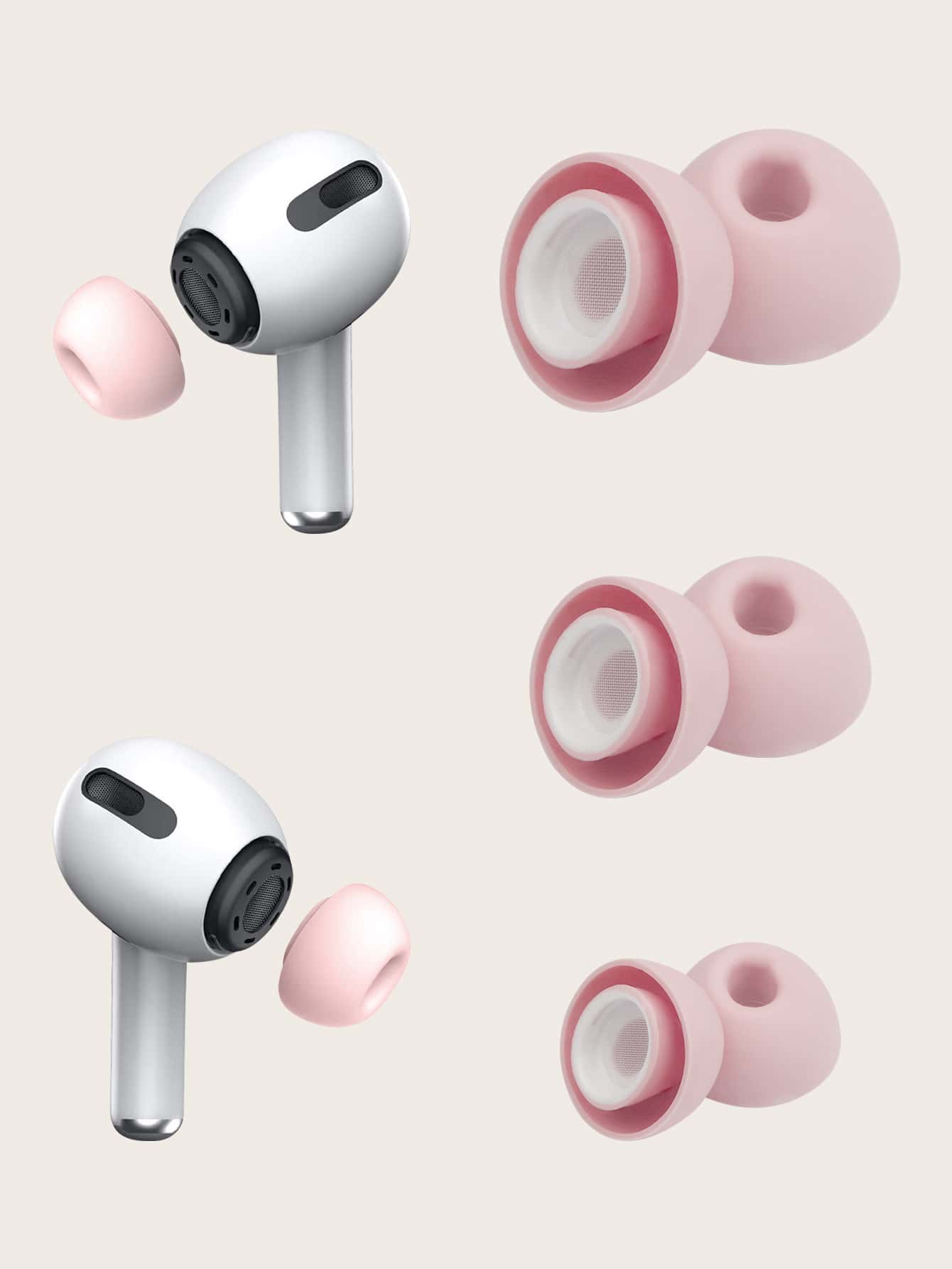 Apple Ear Tips, 3 Sizes, 3 Pairs, Compatible With Airpods Pro