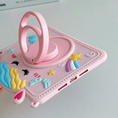 Apple Pink 1pc Unicorn Design Case Compatible With Pad Compatible With IPad 9th Gen/IPad 10th Generation Kawaii