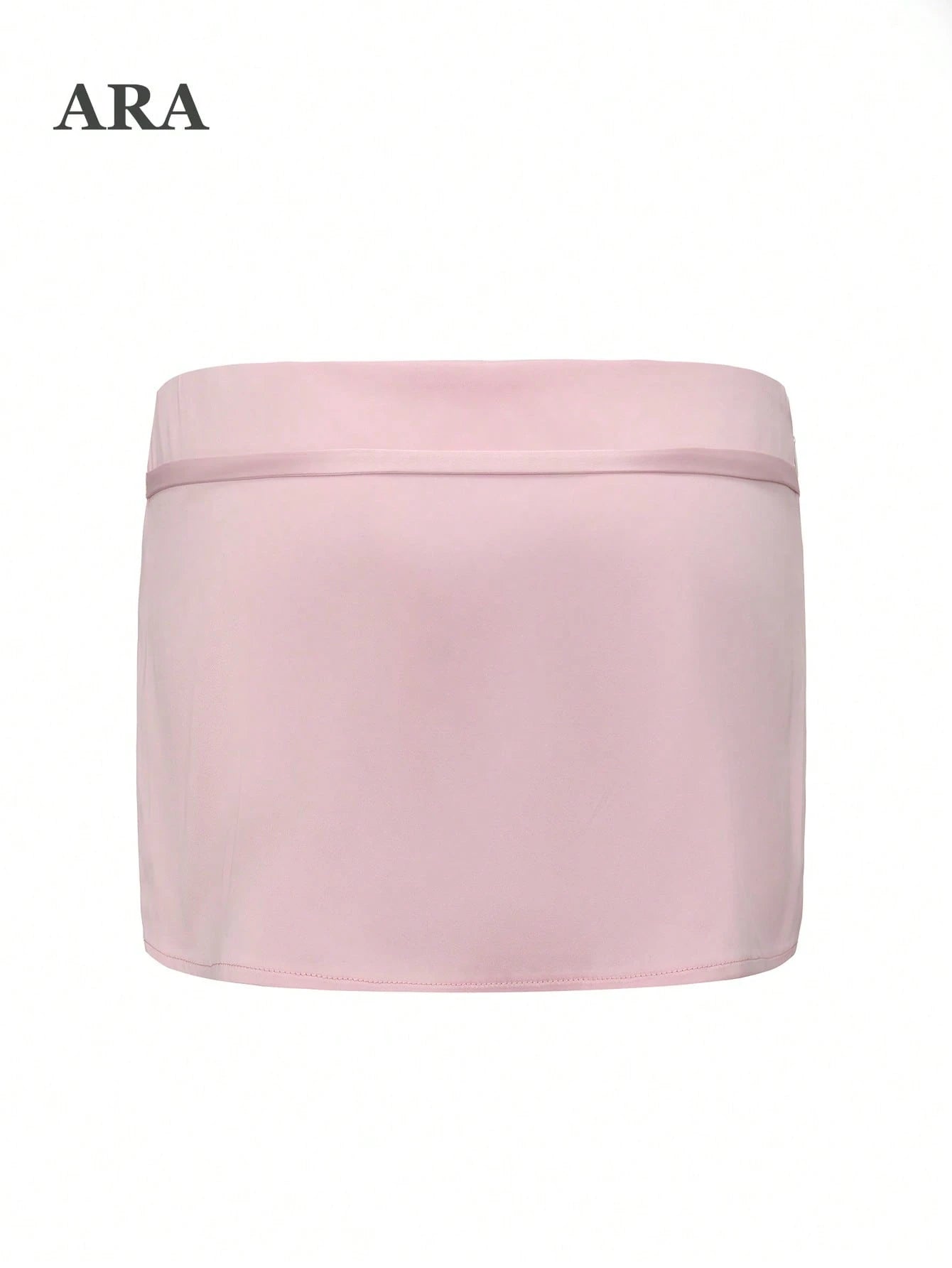 ARA CHIC Women's Pink Low-Waist Mini Skirt With Buckle Belt Design, Fitted Slim Sexy Style, Versatile For School, Dates, Vacation, Summer New Arrival