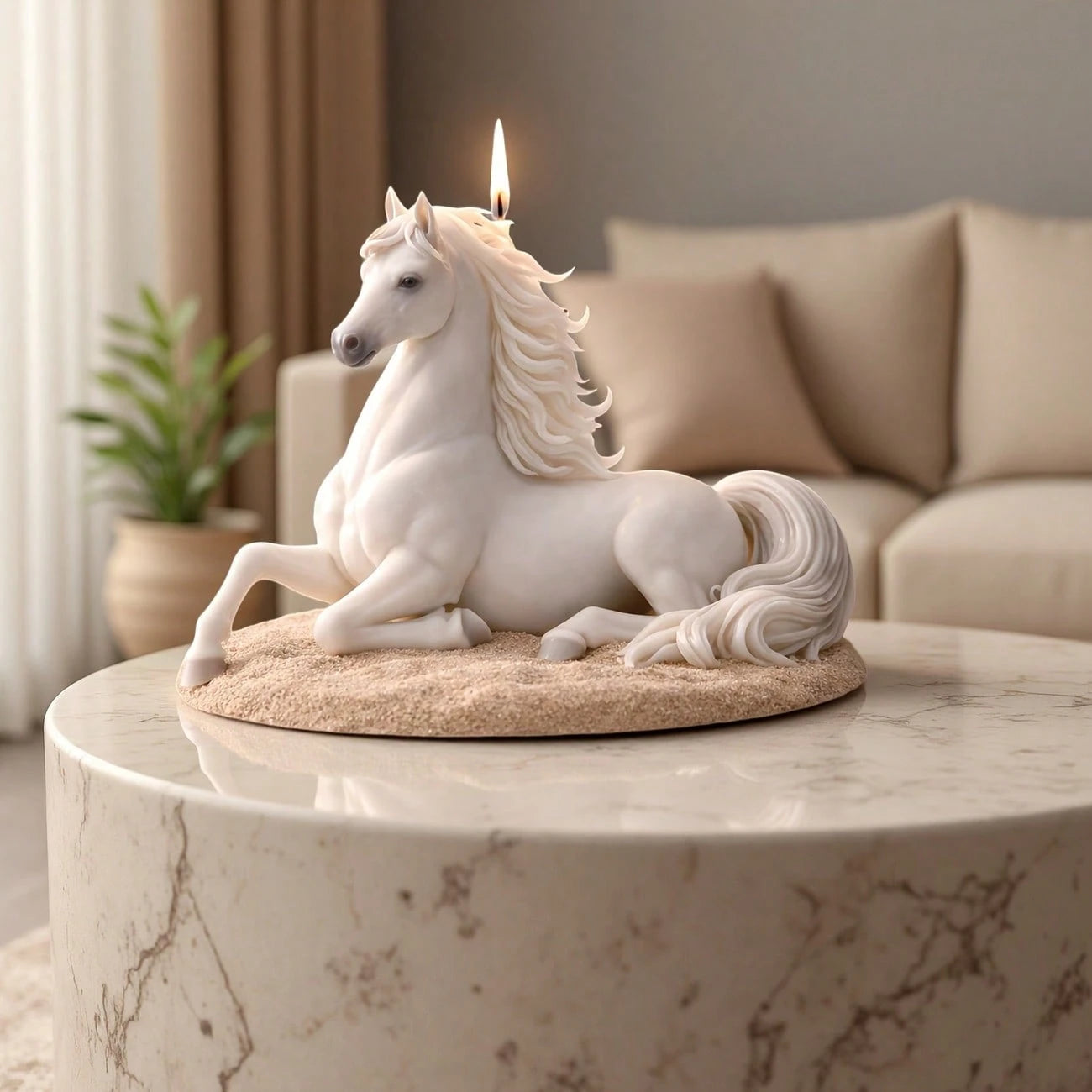 Arabian Horse Resin Silicone Candle Mold| Suitable For Displaying Plaster Statues, Epoxy Resin And Plaster Furniture Decor. Reusable, Easy Release, Fine Hair Texture Design. Suitable For Aromatherapy