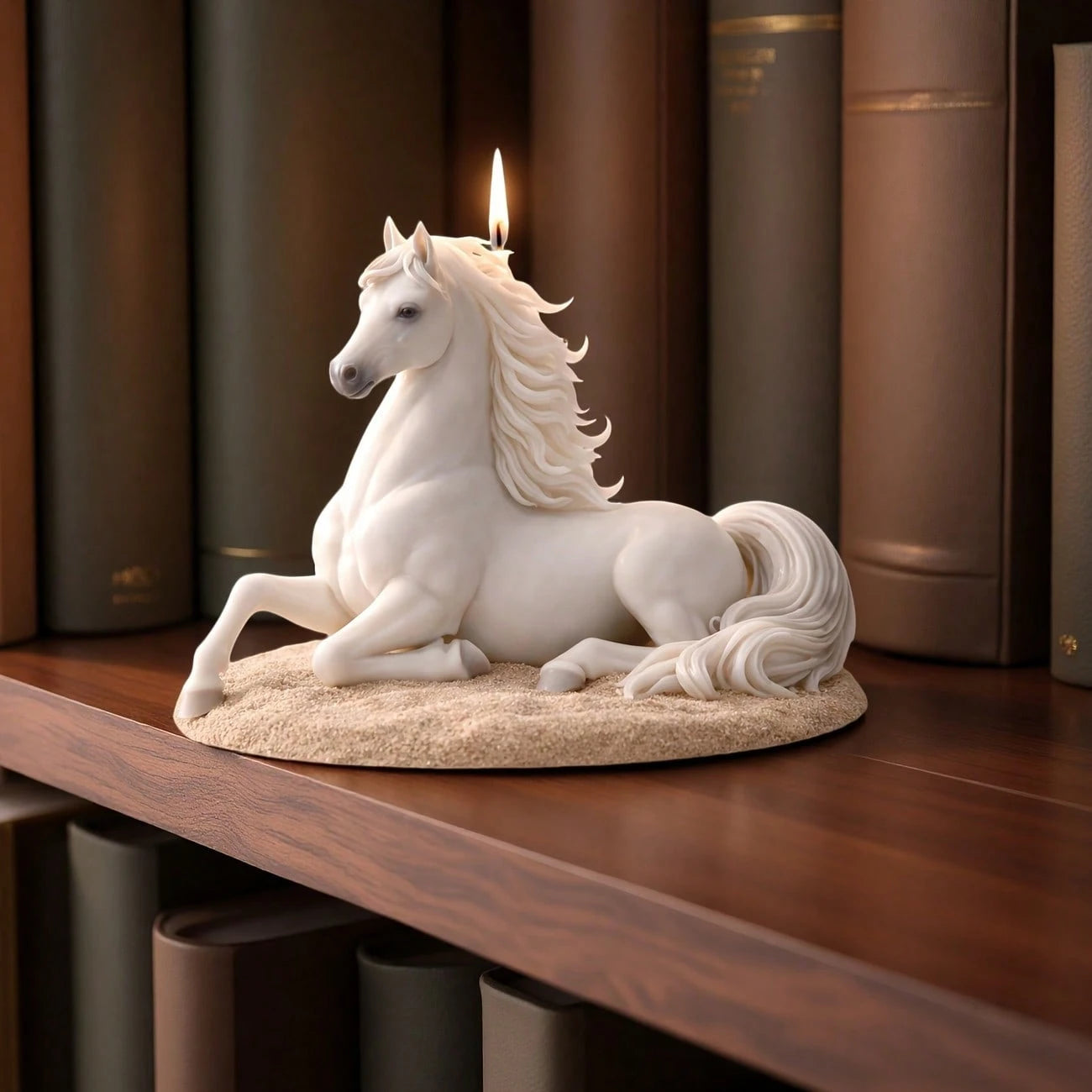 Arabian Horse Resin Silicone Candle Mold| Suitable For Displaying Plaster Statues, Epoxy Resin And Plaster Furniture Decor. Reusable, Easy Release, Fine Hair Texture Design. Suitable For Aromatherapy