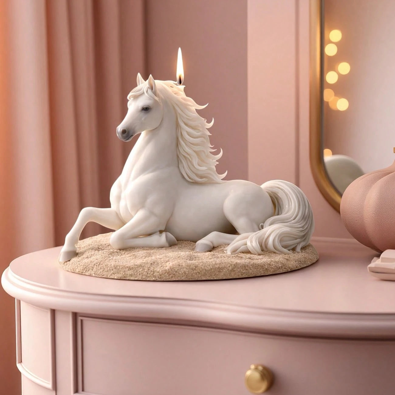 Arabian Horse Resin Silicone Candle Mold| Suitable For Displaying Plaster Statues, Epoxy Resin And Plaster Furniture Decor. Reusable, Easy Release, Fine Hair Texture Design. Suitable For Aromatherapy