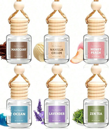 AROIC Car Freshener Women, 6 Pack Freshener Diffuser, Hanging Fragrance Essential Oil Diffuser, Long Lasting Fragrance Fresheners Scents Accessories Cute Car Interior Unisex