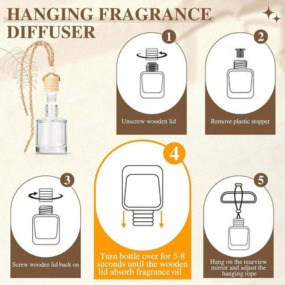 AROIC Car Freshener Women, 6 Pack Freshener Diffuser, Hanging Fragrance Essential Oil Diffuser, Long Lasting Fragrance Fresheners Scents Accessories Cute Car Interior Unisex