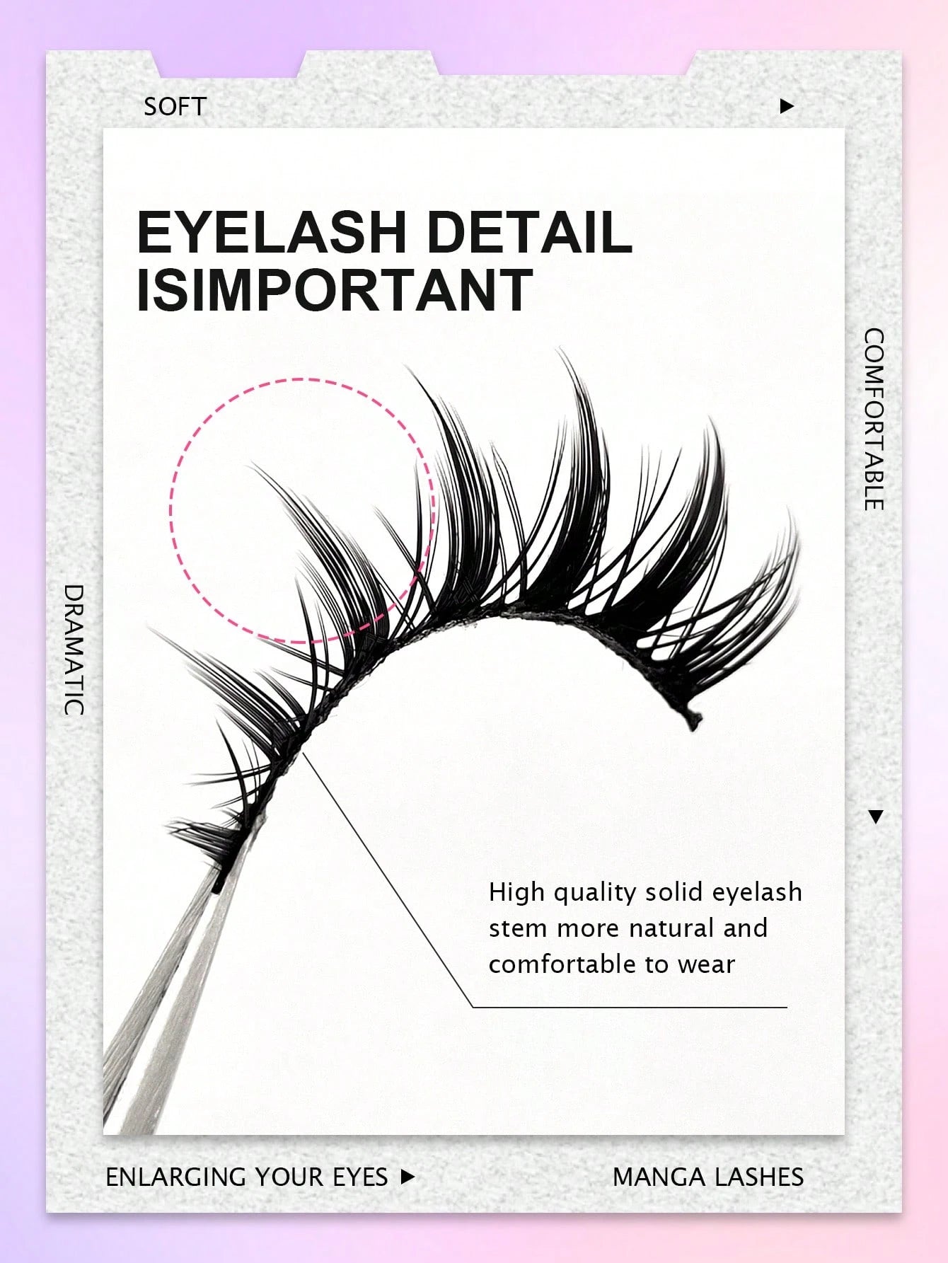Asiteo 5 Pairs Spiky Manga Lashes Japanese Style Anime Thick Cosplay Lashes, Natural Look Wispy Faux Mink Lashes Full Strip Doll Lashes