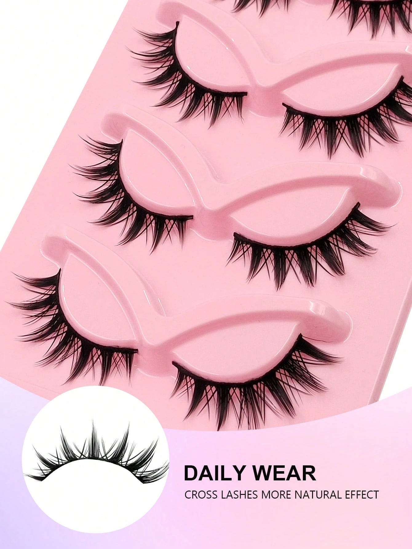 Asiteo 5 Pairs Spiky Manga Lashes Japanese Style Anime Thick Cosplay Lashes, Natural Look Wispy Faux Mink Lashes Full Strip Doll Lashes