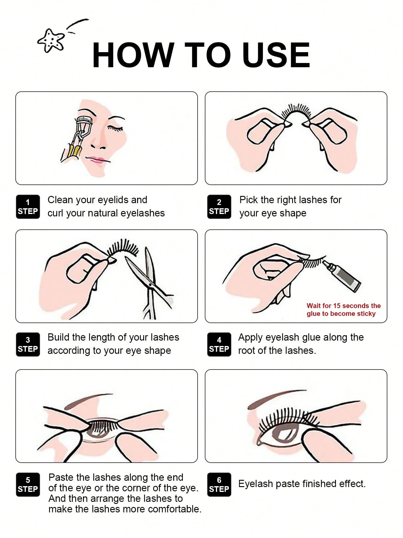 Asiteo 7 Pairs Look False Eyelashes, Soft Transparent Band, Short Lightweight Faux Mink Lashes, Create Makeup Look, Suitable For Daily Makeup, Suitable For Beginners, Aesthetic