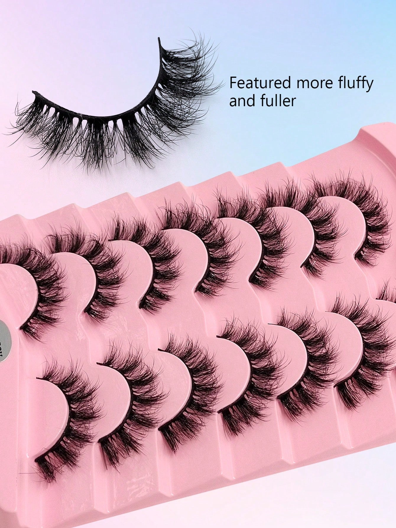 Asiteo 7 Pairs Luxurious Fluffy Faux Mink False Eyelashes- Natural Cross Style Lashes, Thick Volume For A Dramatic Look- Soft, Lightweight & Reusable Strip Lashes, Lashes, Eyelashes, Fake Lashes