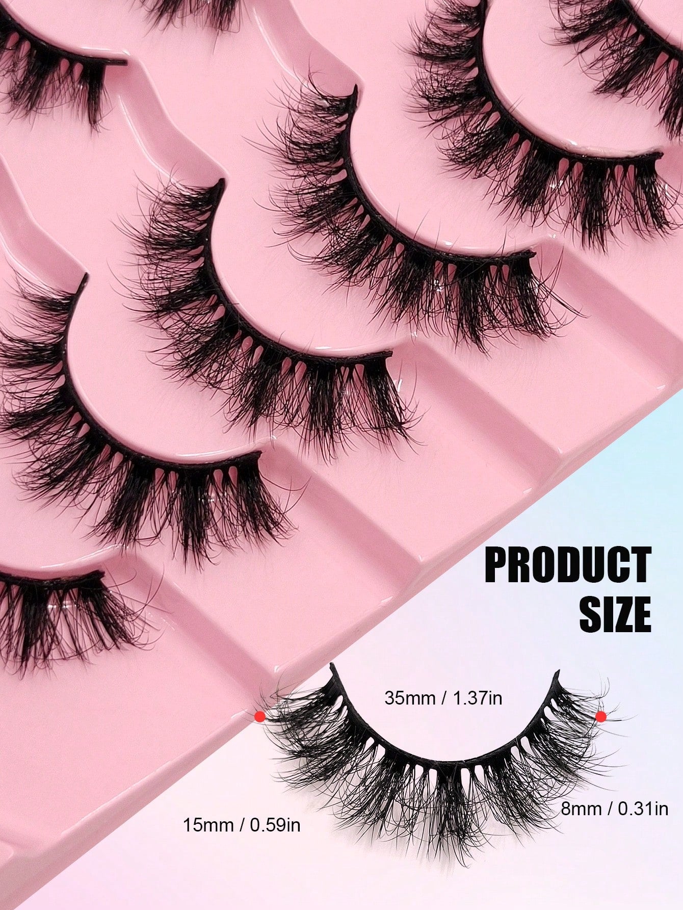 Asiteo 7 Pairs Luxurious Fluffy Faux Mink False Eyelashes- Natural Cross Style Lashes, Thick Volume For A Dramatic Look- Soft, Lightweight & Reusable Strip Lashes, Lashes, Eyelashes, Fake Lashes