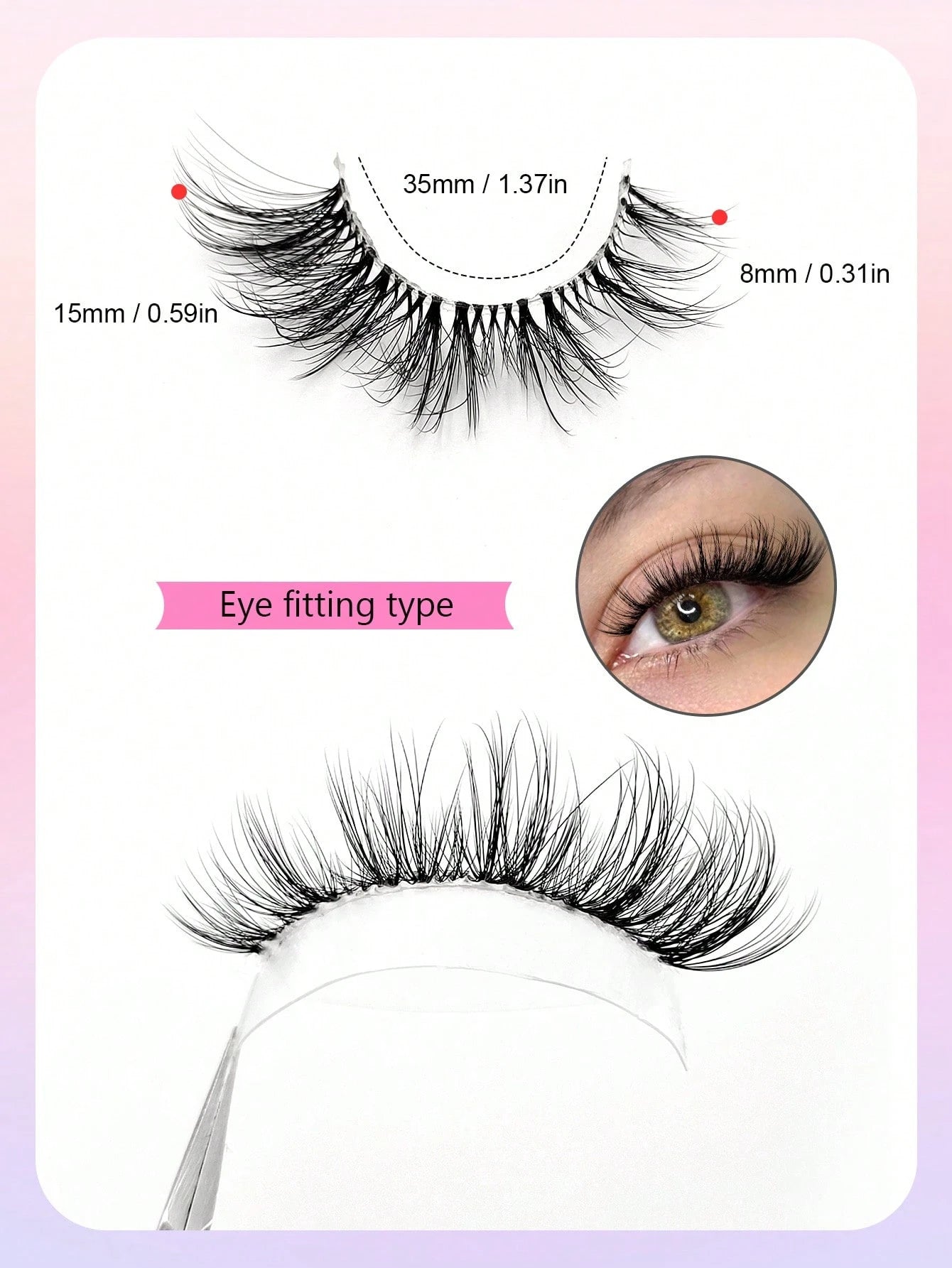 Asiteo 7 Pairs Natural Soft False Eyelashes, Fashionable Transparent Criss-Cross Design, Suitable For Daily Wear, Dates And Holidays