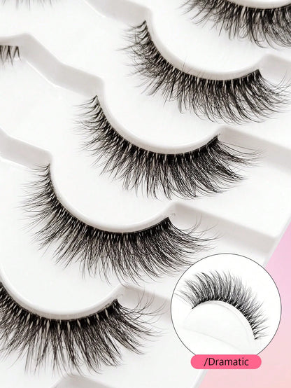Asiteo 7 Pairs Transparent Delicate Natural False Eyelashes- Reusable, Lightweight & Comfortable, Create Charming Eye Makeup- Perfect For Daily Wear, Eyelash Strips, Eyelashes, False Eyelashes, Aest