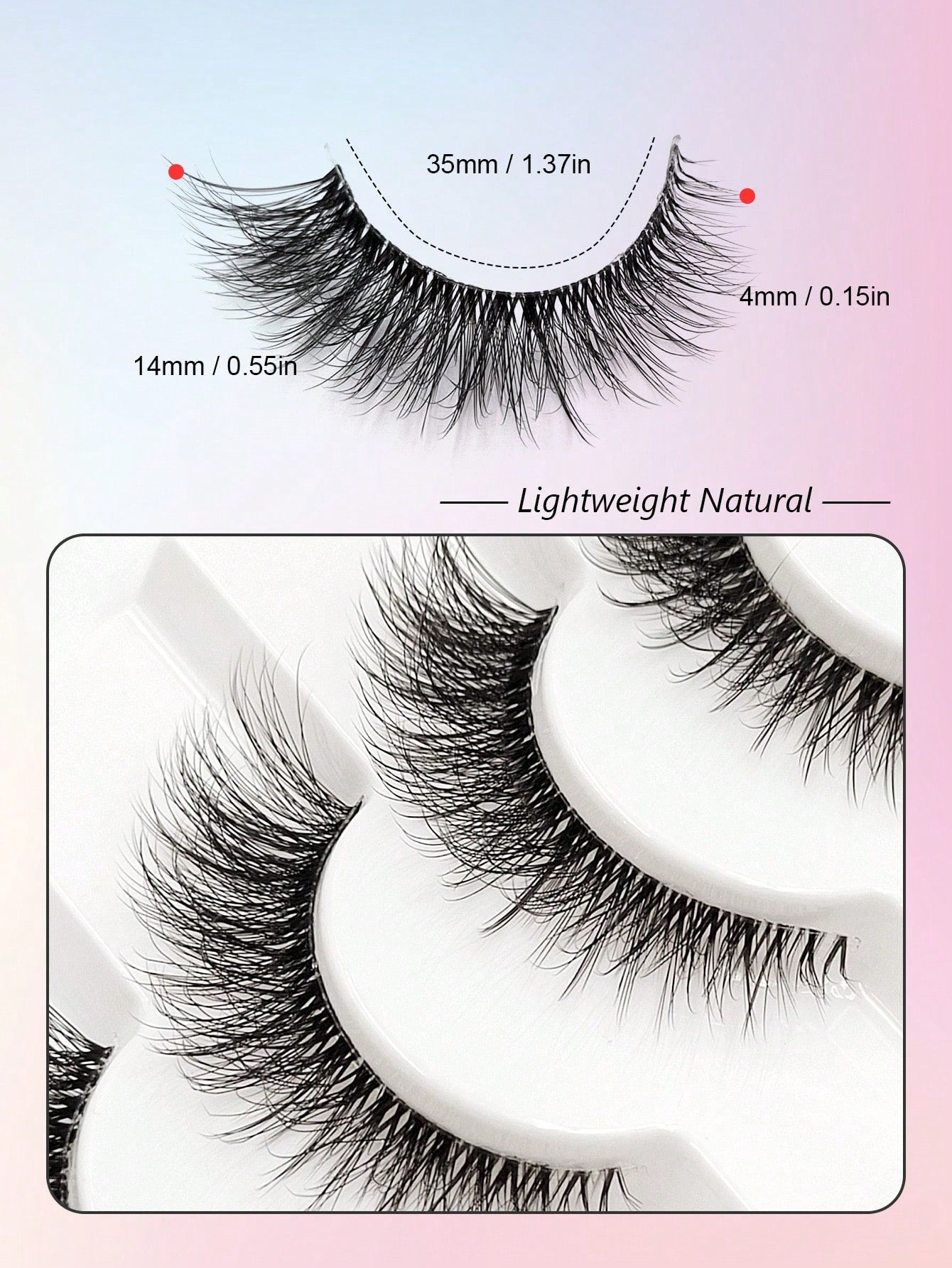 Asiteo 7 Pairs Transparent Delicate Natural False Eyelashes- Reusable, Lightweight & Comfortable, Create Charming Eye Makeup- Perfect For Daily Wear, Eyelash Strips, Eyelashes, False Eyelashes, Aest