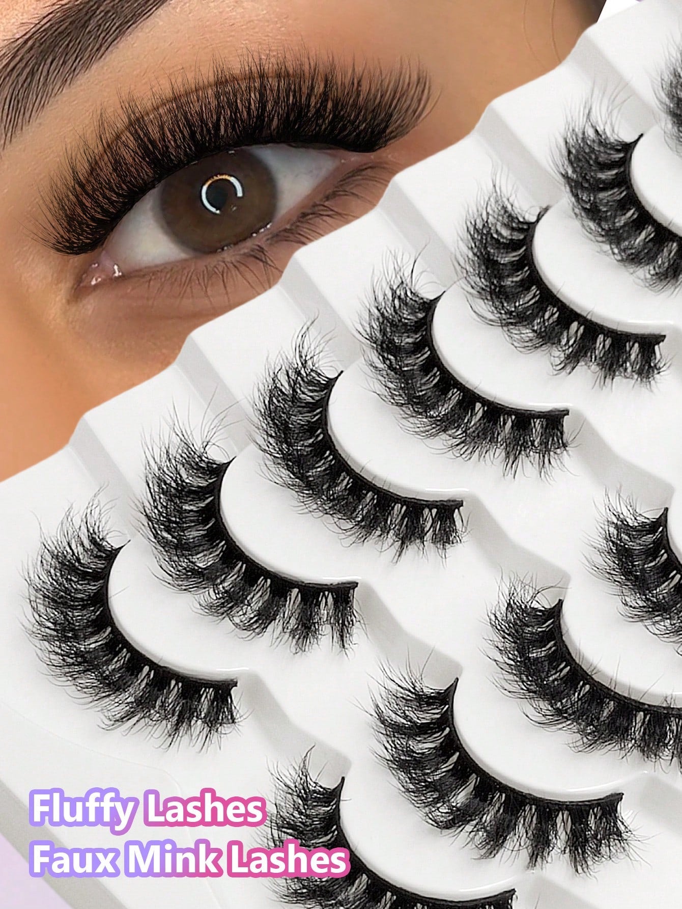 Asiteo 7 Pairs Transparent Delicate Natural False Eyelashes- Reusable, Lightweight & Comfortable, Create Charming Eye Makeup- Perfect For Daily Wear, Eyelash Strips, Eyelashes, False Eyelashes, Aest