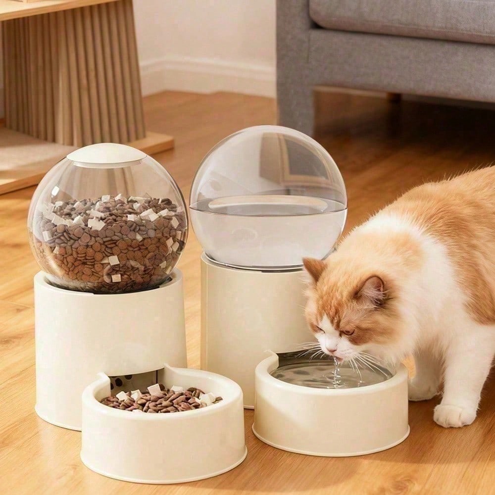 Automatic Pet Food Dispenser, Automatic Water Dispenser For Cats And Dogs, Scheduled Feeding System, Durable Pet Feeder With Large Capacity Storage Compartment, Pet Supplies For Home