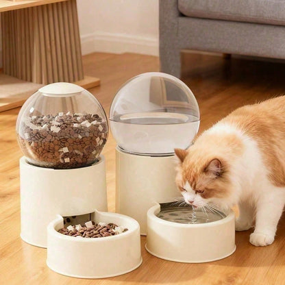 Automatic Pet Food Dispenser, Automatic Water Dispenser For Cats And Dogs, Scheduled Feeding System, Durable Pet Feeder With Large Capacity Storage Compartment, Pet Supplies For Home