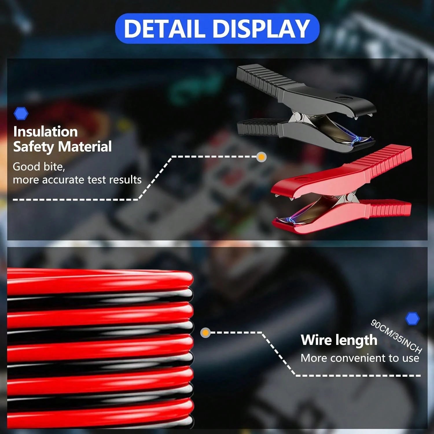 Automotive Relay Tester- 4 & 5 Pin 12V/24V Auto Diagnostic Tool, Small Handheld DIY Car Tester With Battery Clips, Relay Testing Kit, Electrical Systems Tool