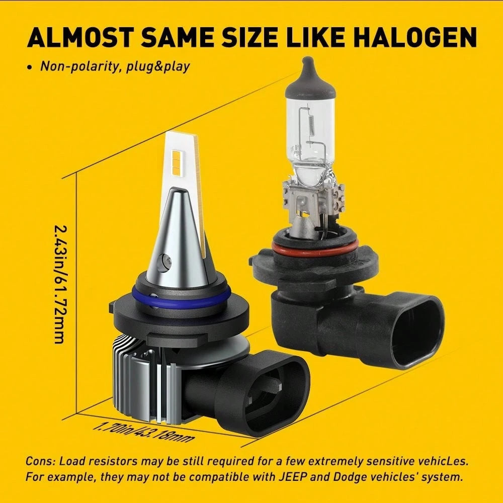 AUXITO 9006 HB4 LED Fog Light Bulbs 3000K Amber Yellow 4000 LM High Brightness