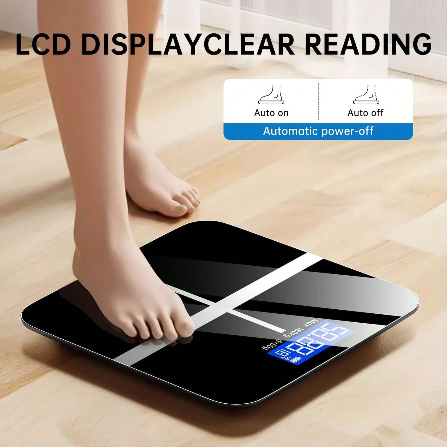 AVXLRQ 1pc Scale For Body Weight, Digital Bathroom Scale With Large LED Display, Body Scale With Extra-High Capacity, Weighing Machine With Big Platform, Most Accurate To 0.05lb