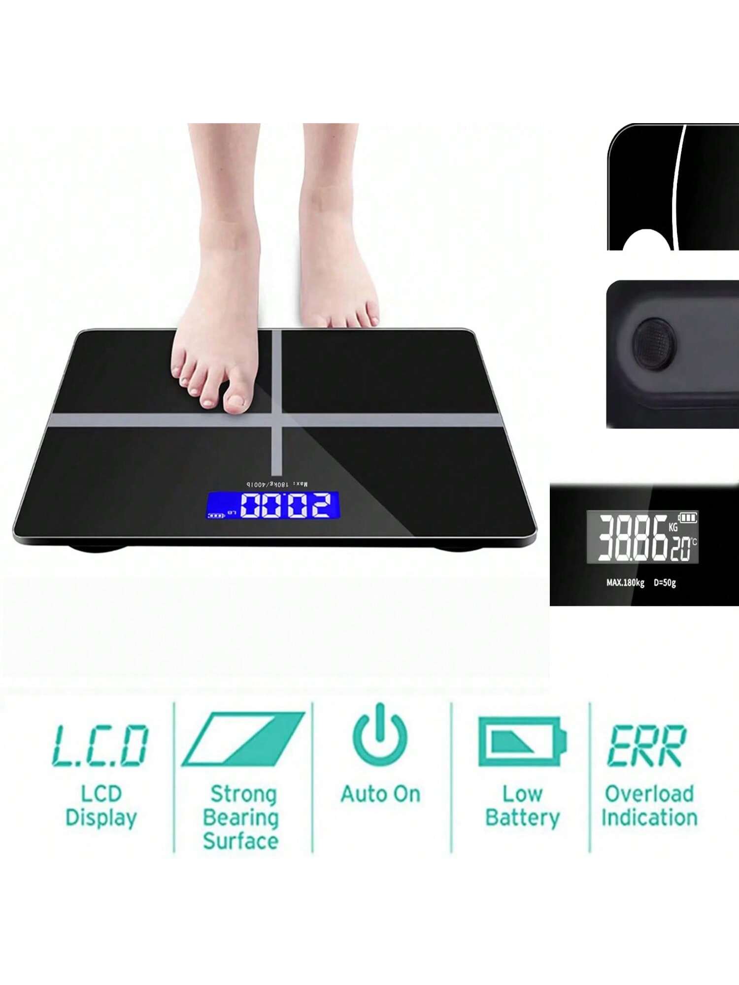 AVXLRQ 1pc Scale For Body Weight, Digital Bathroom Scale With Large LED Display, Body Scale With Extra-High Capacity, Weighing Machine With Big Platform, Most Accurate To 0.05lb