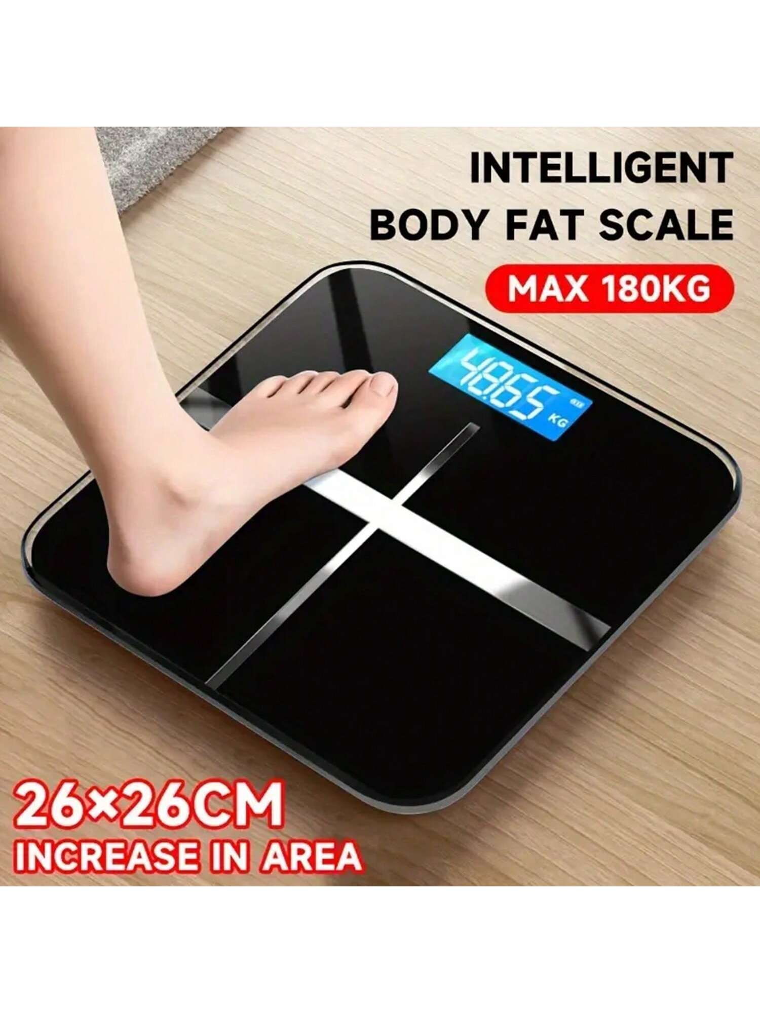 AVXLRQ 1pc Scale For Body Weight, Digital Bathroom Scale With Large LED Display, Body Scale With Extra-High Capacity, Weighing Machine With Big Platform, Most Accurate To 0.05lb