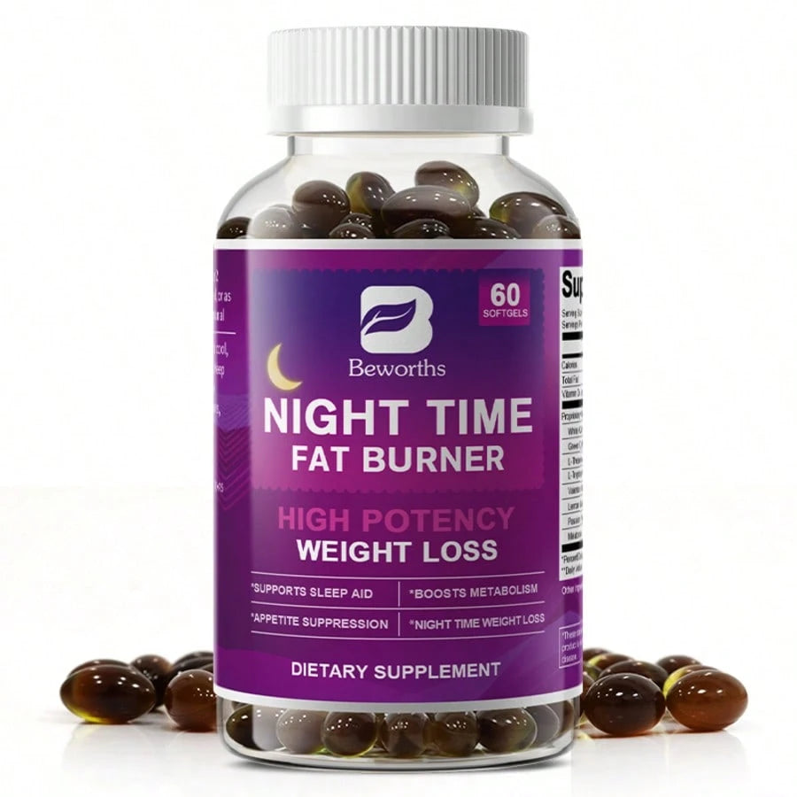B BEWORTHS BEWORTHS Nighttime Support Capsules- 60 Capsules, Formulated With Green Coffee Beans, White Kidney Beans, And L-Tryptophan- Support Metabolism, Weight Loss, Restful Sleep, And Overall Wel
