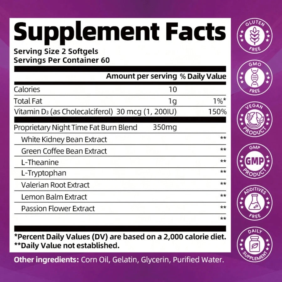 B BEWORTHS BEWORTHS Nighttime Support Capsules- 60 Capsules, Formulated With Green Coffee Beans, White Kidney Beans, And L-Tryptophan- Support Metabolism, Weight Loss, Restful Sleep, And Overall Wel