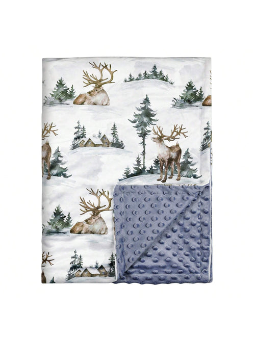Baby Blankets Unisex Newborn Thick, Super Soft Comfy Blankets, For Shower Gifts, 30 X 40 Inch