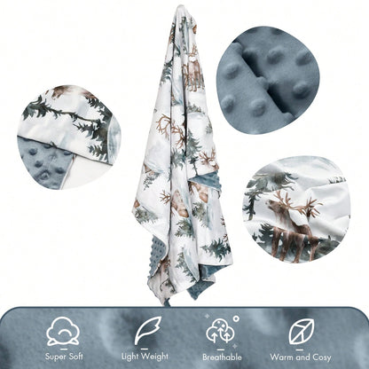 Baby Blankets Unisex Newborn Thick, Super Soft Comfy Blankets, For Shower Gifts, 30 X 40 Inch