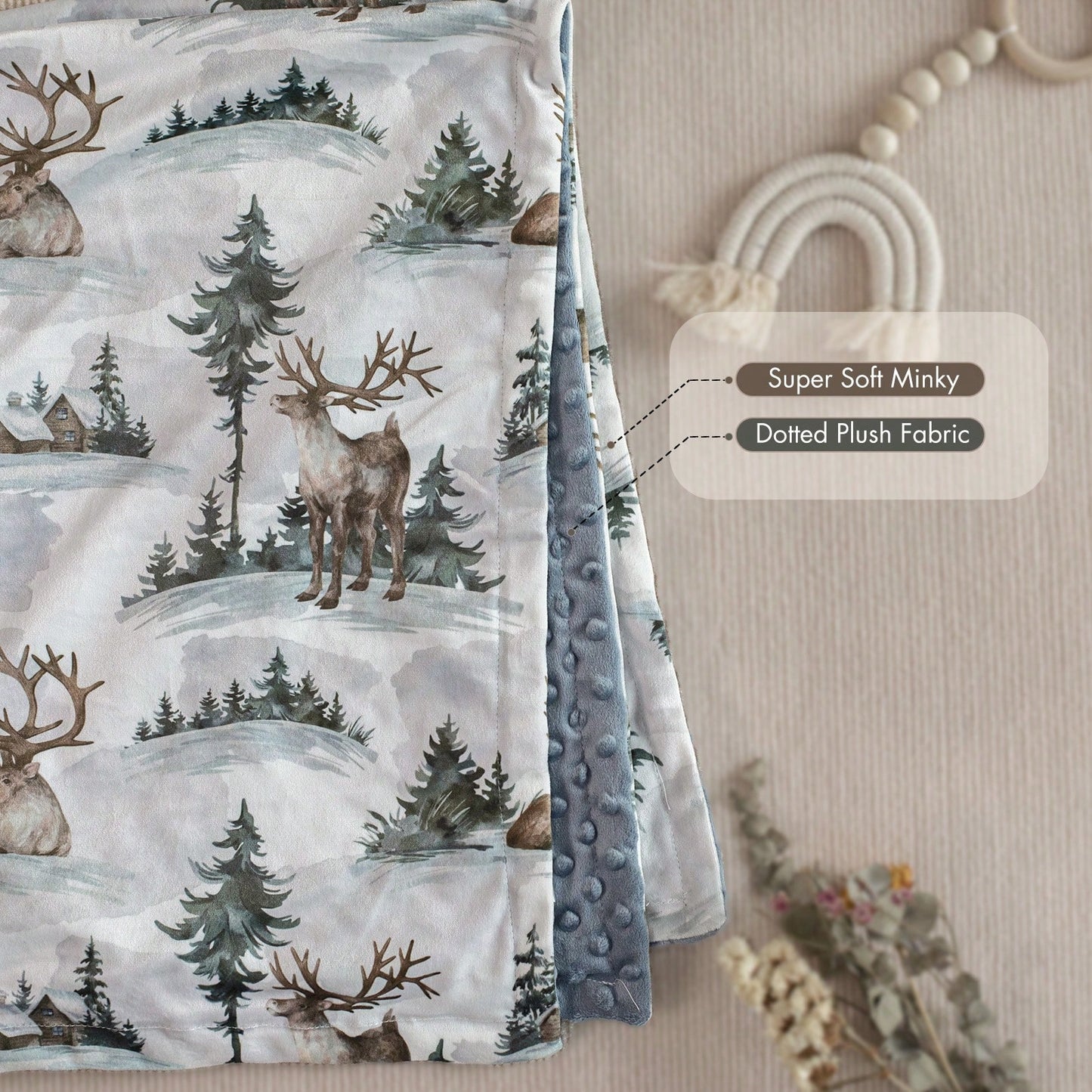 Baby Blankets Unisex Newborn Thick, Super Soft Comfy Blankets, For Shower Gifts, 30 X 40 Inch