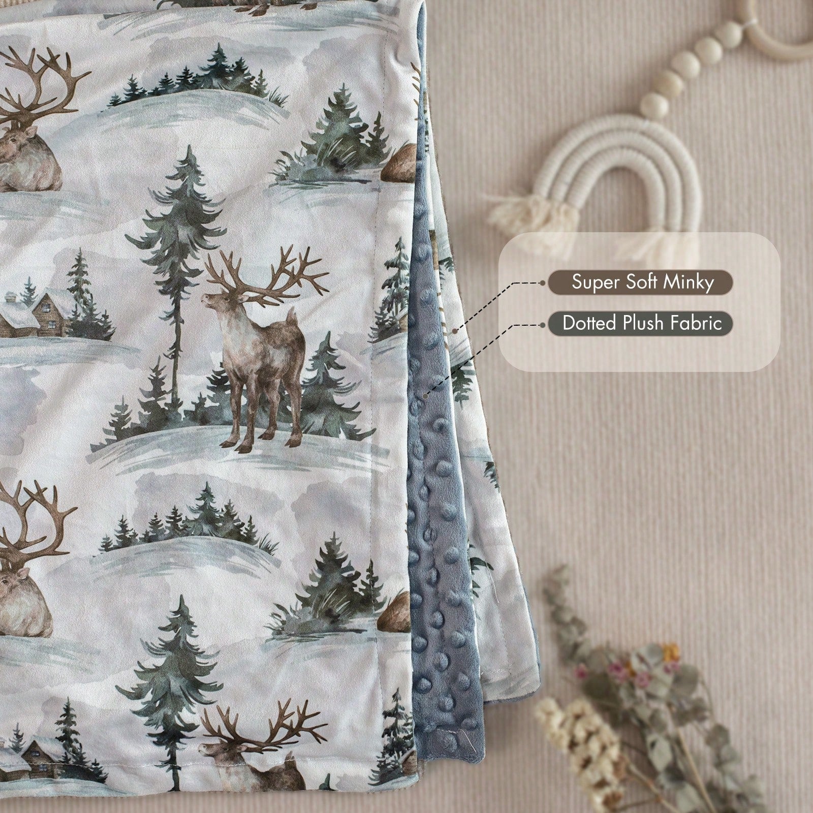 Baby Blankets Unisex Newborn Thick, Super Soft Comfy Blankets, For Shower Gifts, 30 X 40 Inch