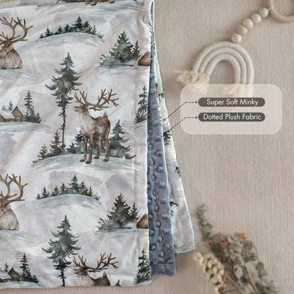 Baby Blankets Unisex Newborn Thick, Super Soft Comfy Blankets, For Shower Gifts, 30 X 40 Inch