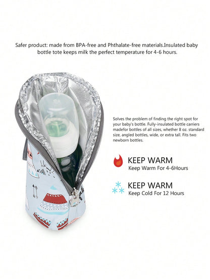Baby Bottle Thermal Bag, Insulated Travel Carrier For Infants