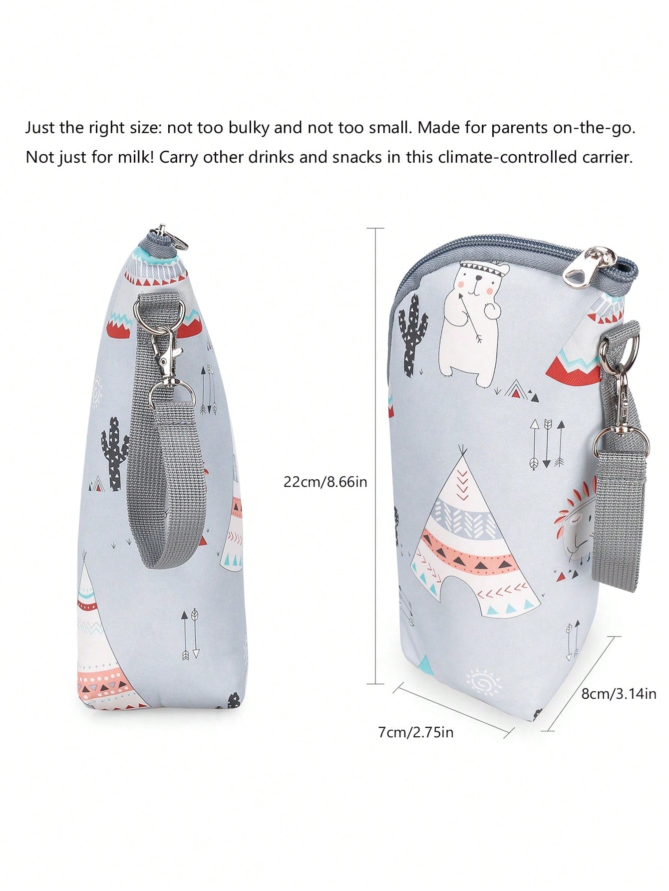 Baby Bottle Thermal Bag, Insulated Travel Carrier For Infants