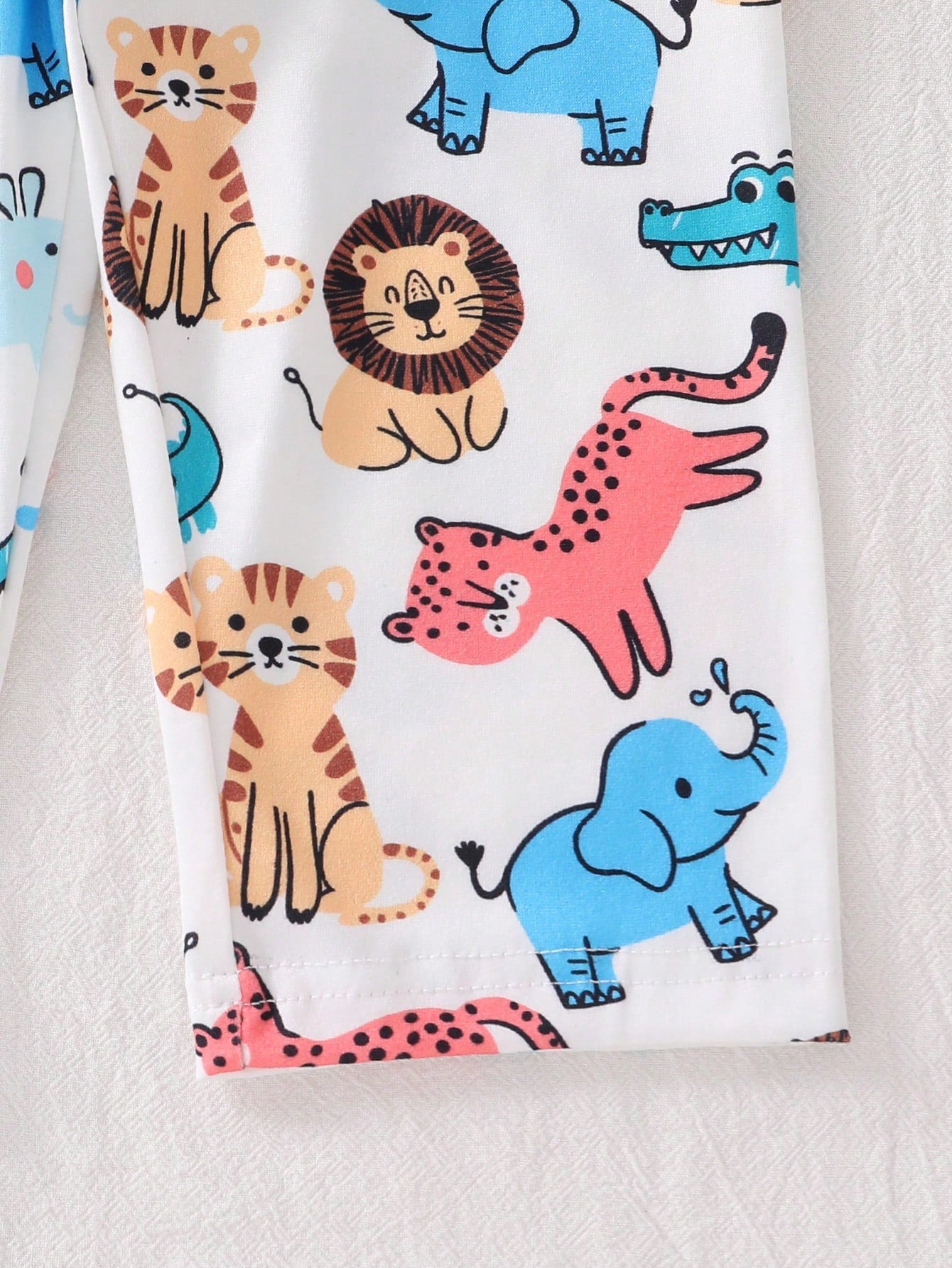 Baby Boy Cartoon Cute Animal Print Comfortable Long Sleeve Long Pants Cardigan Flame Retardant 2 Pieces Set Loungewear
