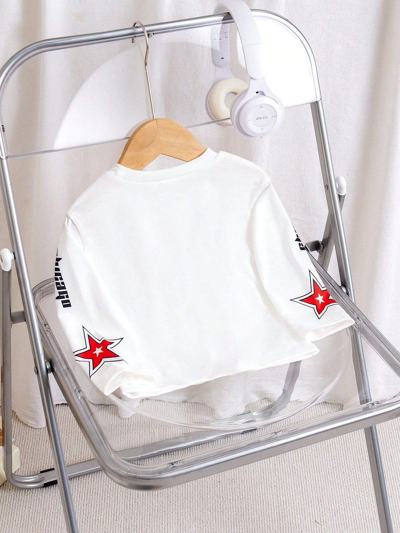 Baby Boy Casual Daily American Sport Street Style Number Print Round Neck Long Sleeve Top