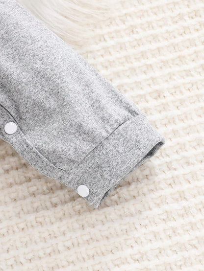 Baby Boy Slogan Print Crew Neck Long Sleeve Casual Jumpsuit
