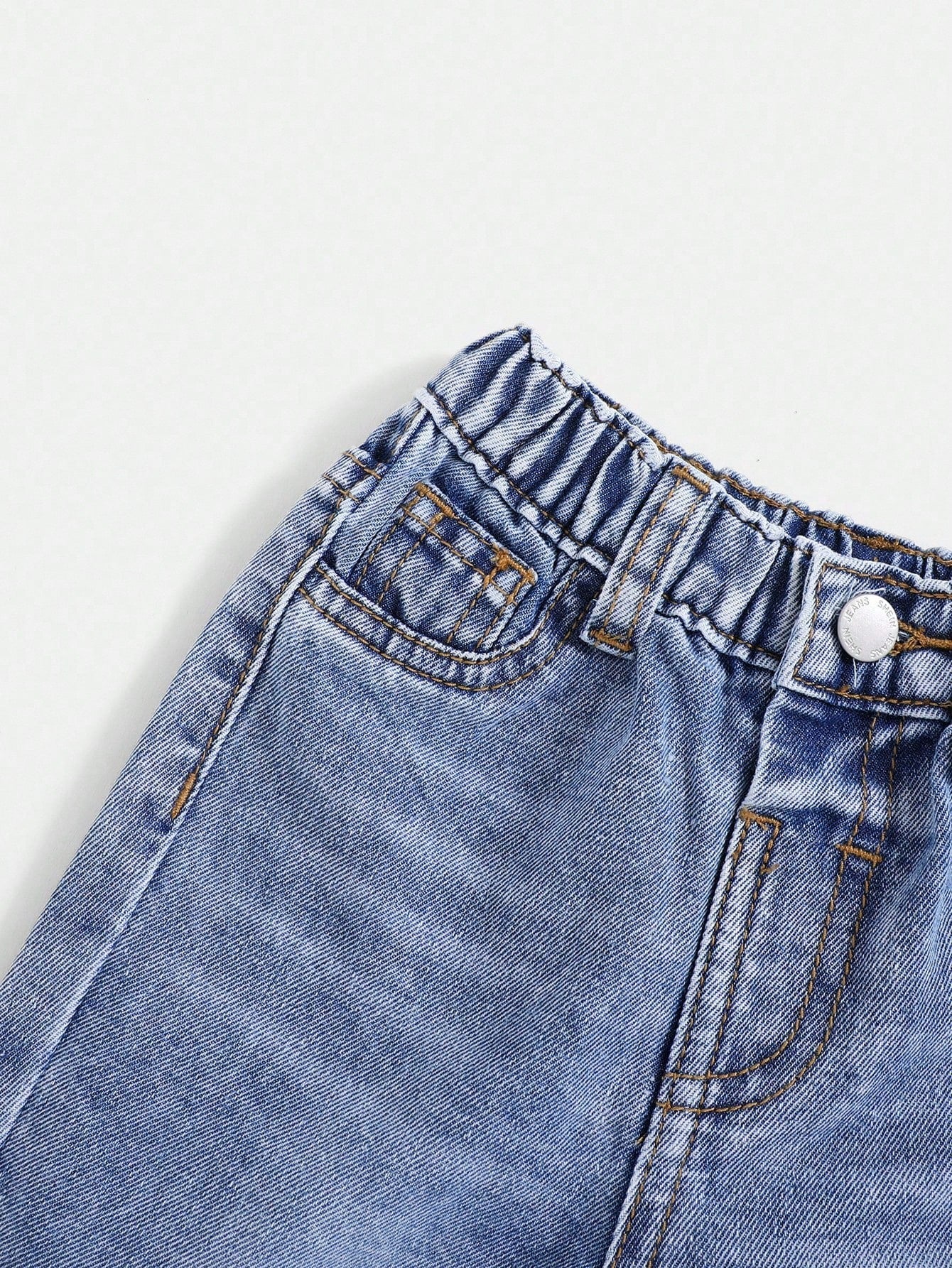 Baby Boy Spring/Summer Lightweight Comfortable Distressed Soft Denim Pants With Wash Effect