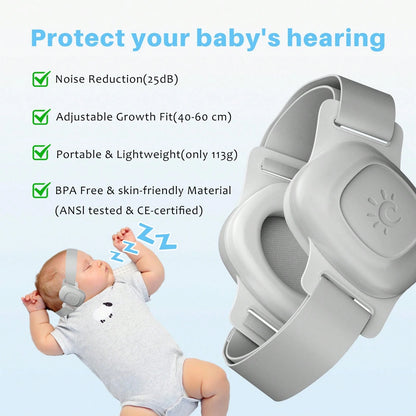 Baby Ear Protection Headphones, 0-48 Months Baby Essential Noise Cancelling Headphones For Kids, Baby Earmuffs For Babies And Toddlers, Airline Travel