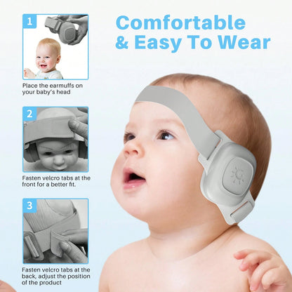 Baby Ear Protection Headphones, 0-48 Months Baby Essential Noise Cancelling Headphones For Kids, Baby Earmuffs For Babies And Toddlers, Airline Travel