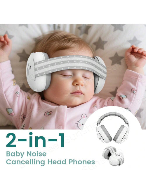Baby Ear Protection Noise Cancelling Headphones For Babies, 2-In-1 Baby Ear Protection, Baby Travel Essentials For Outdoor