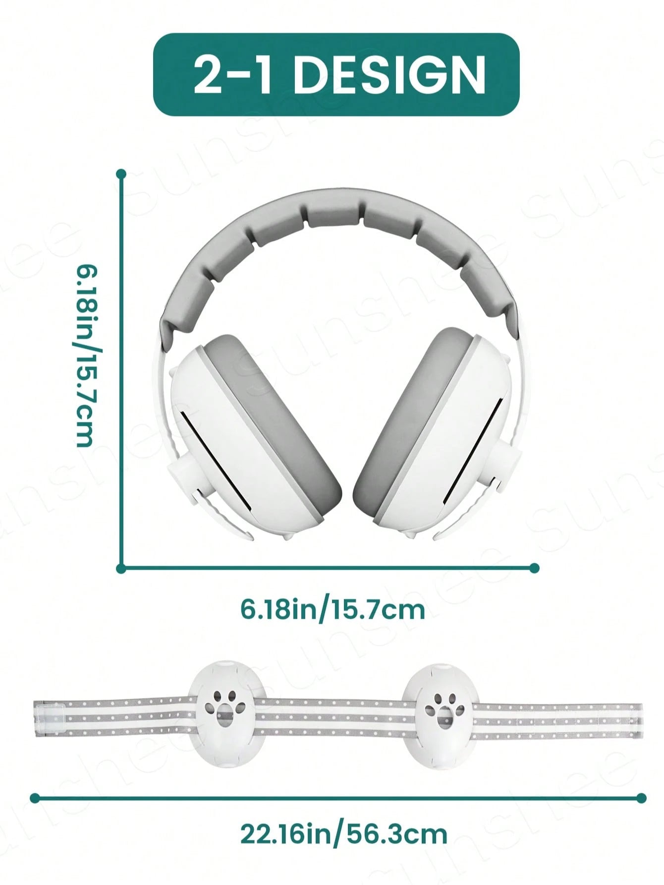 Baby Ear Protection Noise Cancelling Headphones For Babies, 2-In-1 Baby Ear Protection, Baby Travel Essentials For Outdoor