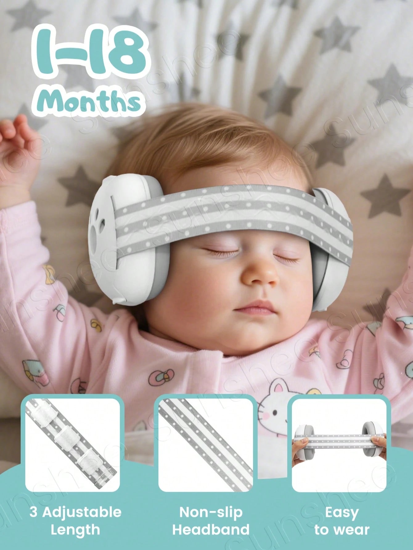 Baby Ear Protection Noise Cancelling Headphones For Babies, 2-In-1 Baby Ear Protection, Baby Travel Essentials For Outdoor