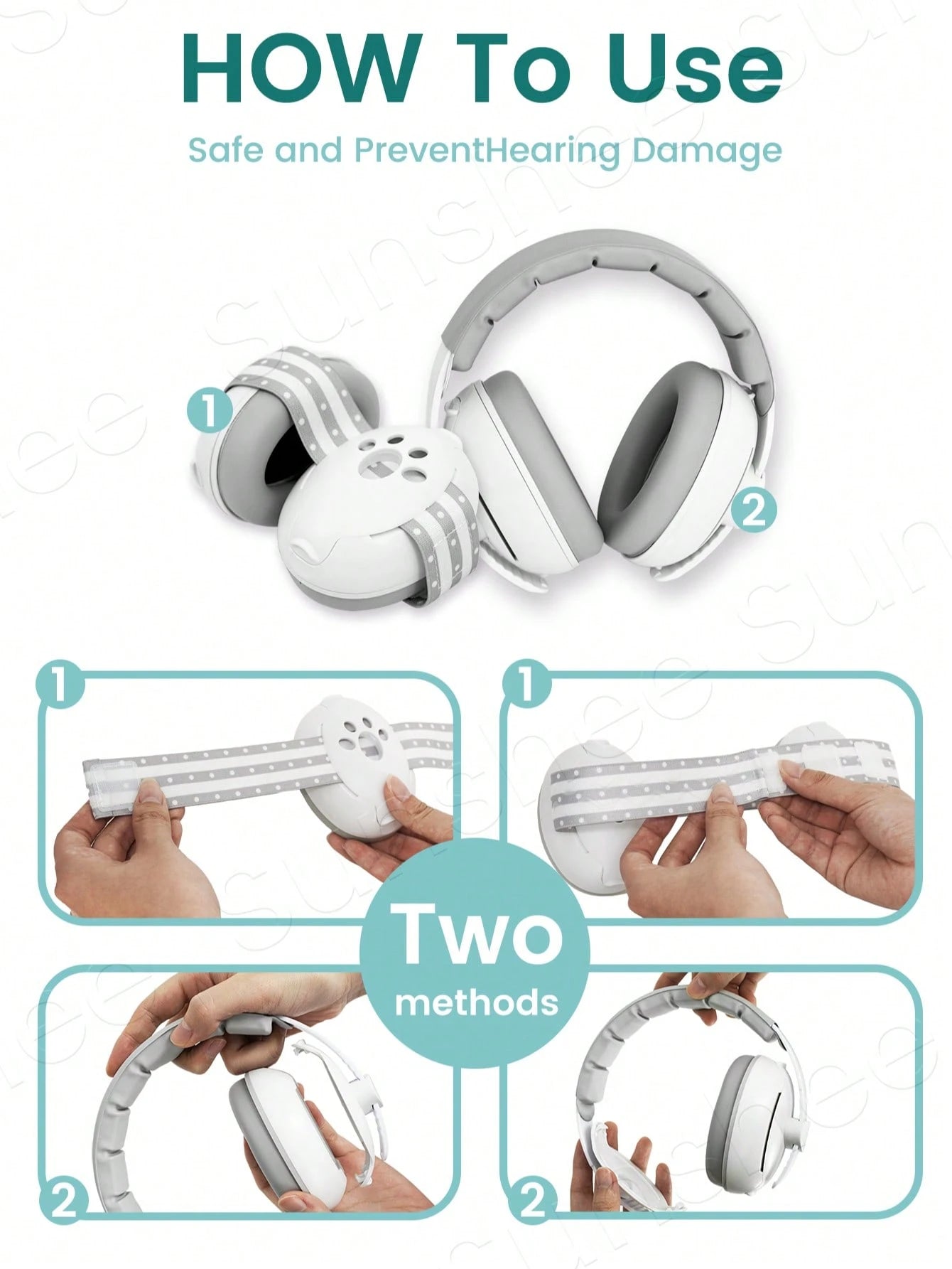 Baby Ear Protection Noise Cancelling Headphones For Babies, 2-In-1 Baby Ear Protection, Baby Travel Essentials For Outdoor