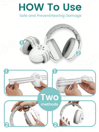Baby Ear Protection Noise Cancelling Headphones For Babies, 2-In-1 Baby Ear Protection, Baby Travel Essentials For Outdoor