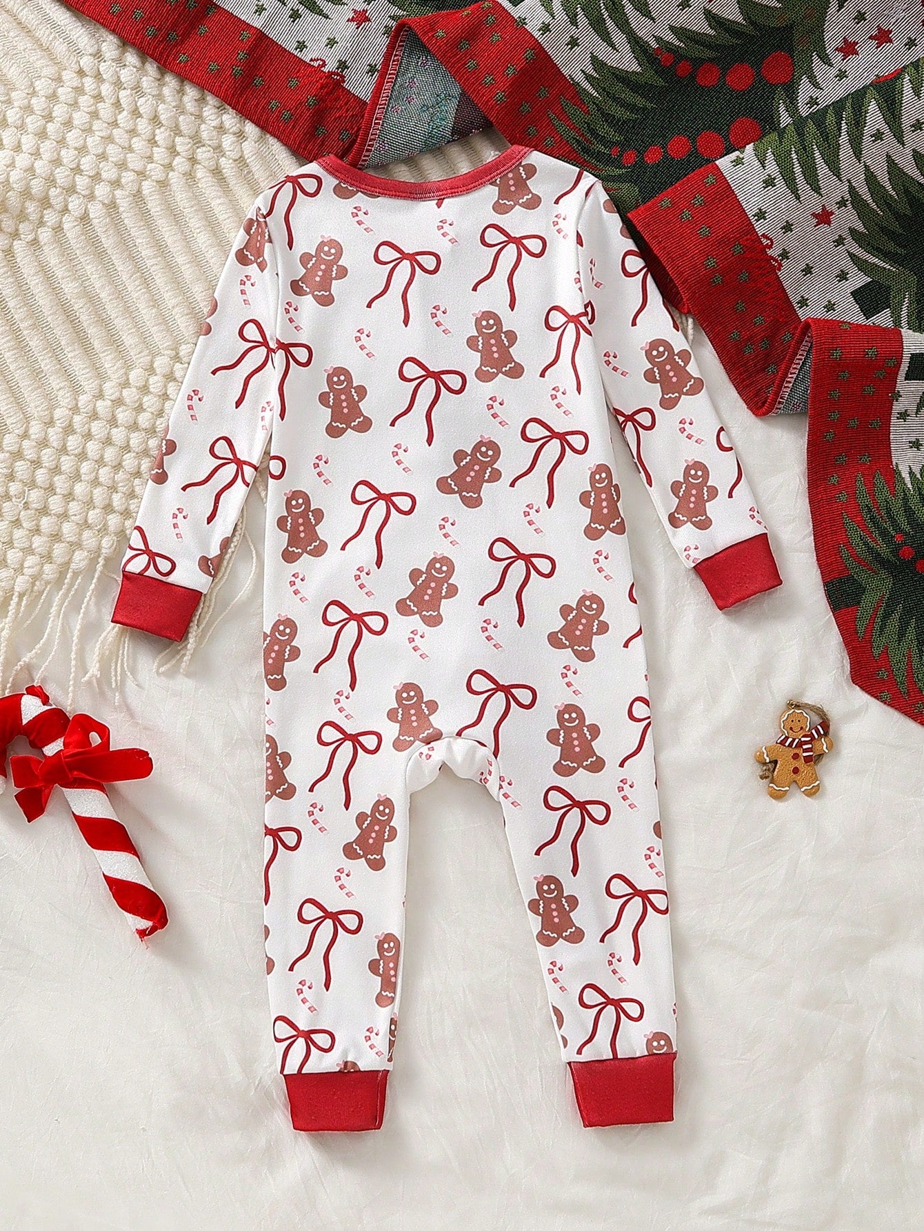 Baby Girl Sweet Cute Elegant Casual Daily Comfortable Soft Skin-Friendly Knitted High Elasticity Tight-Fitting Fabric Multi-Color Cloud Animal Cow Donut Cake Dessert Cartoon Pattern Print Long Sleeve
