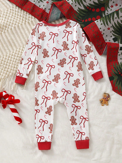 Baby Girl Sweet Cute Elegant Casual Daily Comfortable Soft Skin-Friendly Knitted High Elasticity Tight-Fitting Fabric Multi-Color Cloud Animal Cow Donut Cake Dessert Cartoon Pattern Print Long Sleeve