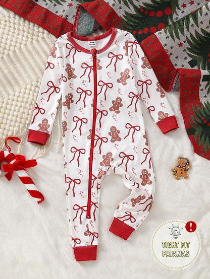 Baby Girl Sweet Cute Elegant Casual Daily Comfortable Soft Skin-Friendly Knitted High Elasticity Tight-Fitting Fabric Multi-Color Cloud Animal Cow Donut Cake Dessert Cartoon Pattern Print Long Sleeve