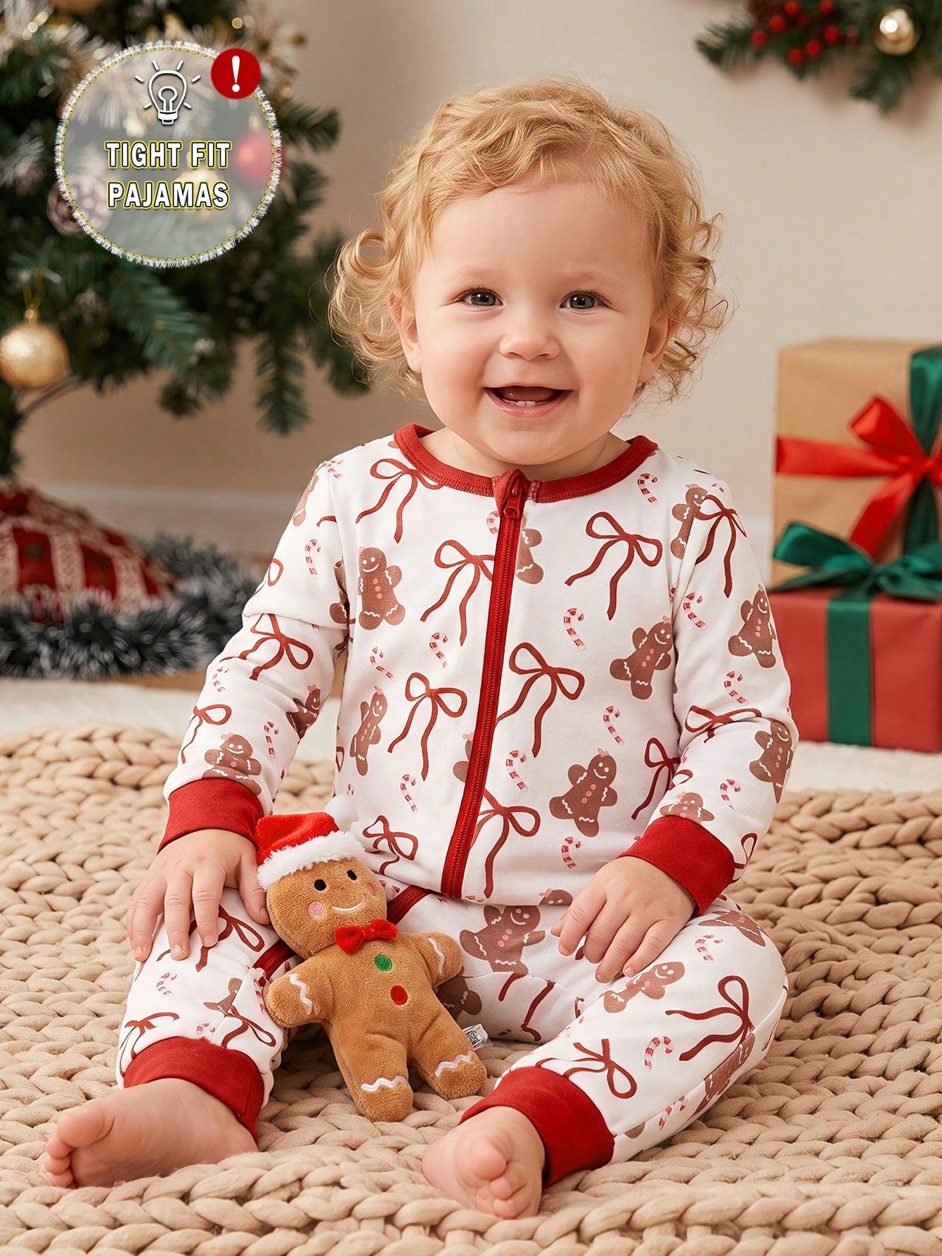 Baby Girl Sweet Cute Elegant Casual Daily Comfortable Soft Skin-Friendly Knitted High Elasticity Tight-Fitting Fabric Multi-Color Cloud Animal Cow Donut Cake Dessert Cartoon Pattern Print Long Sleeve