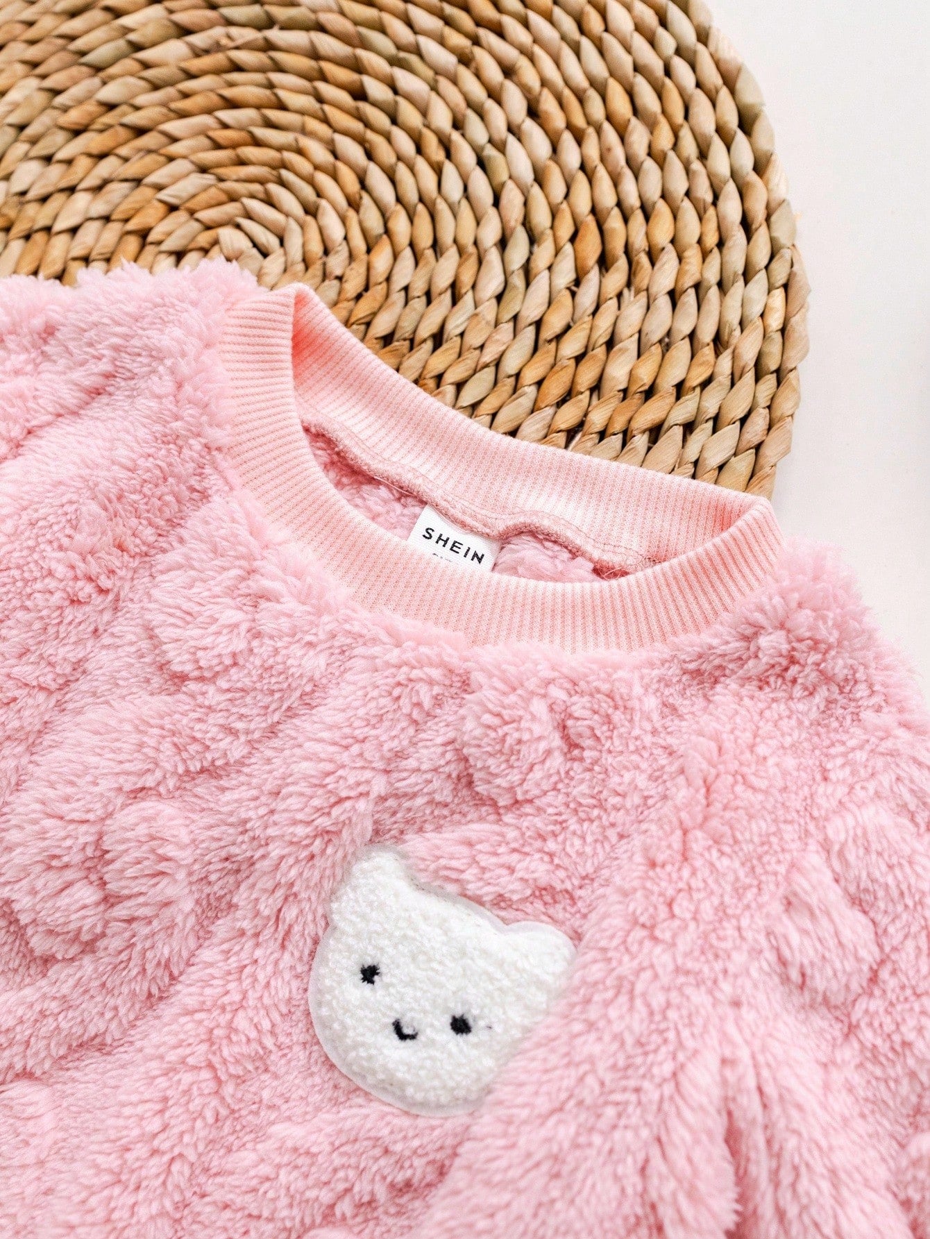 Baby Girls Cute Furry Cartoon Pattern Thermal Lined Hoodie Set, Autumn/Winter Fall