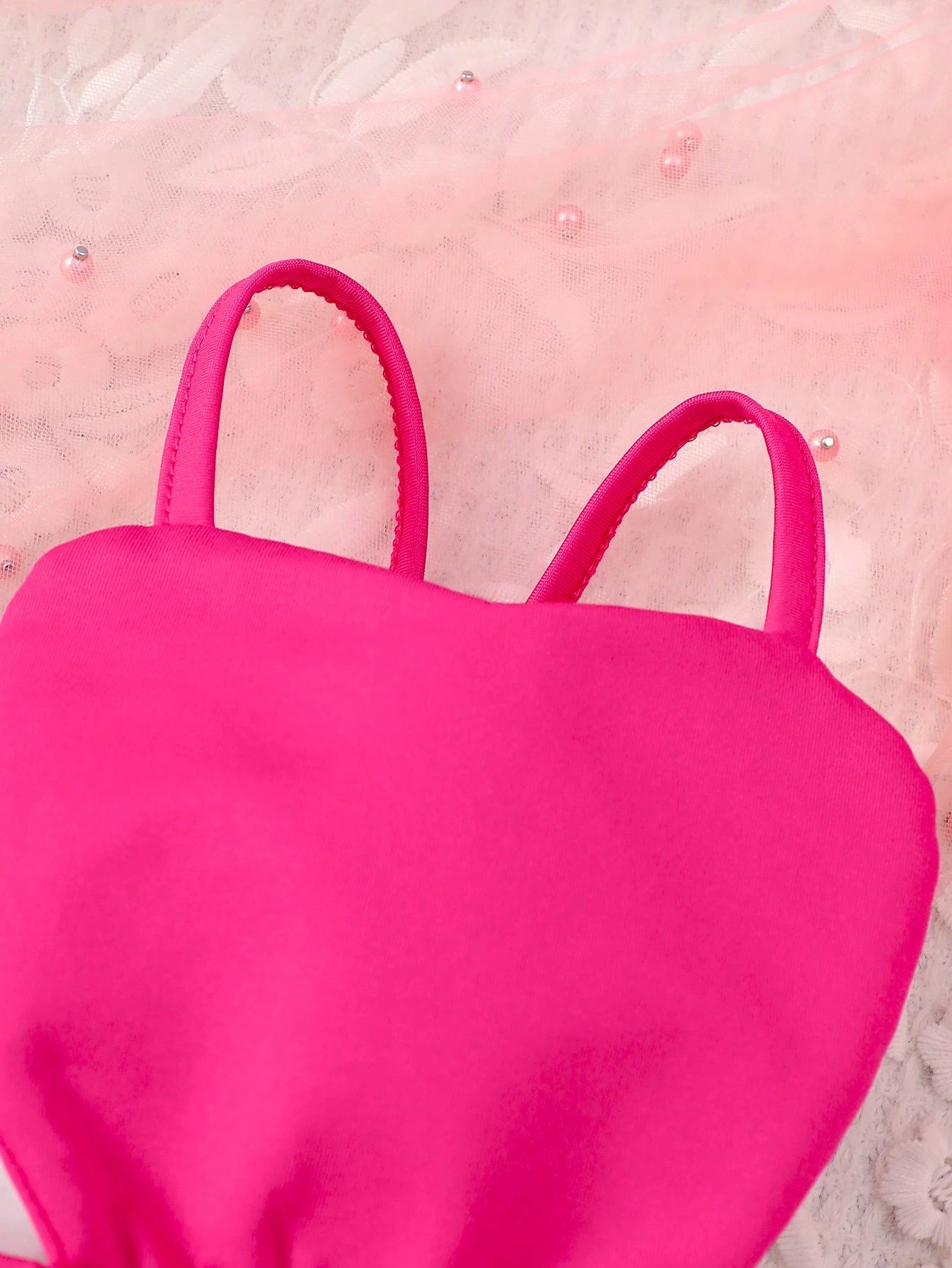 Baby Girls Cute Pink Heart Shaped Spaghetti Strap Bell-Bottom Jumpsuit Summer First Birthday Performance Wedding Party Outdoor Activity Outfit